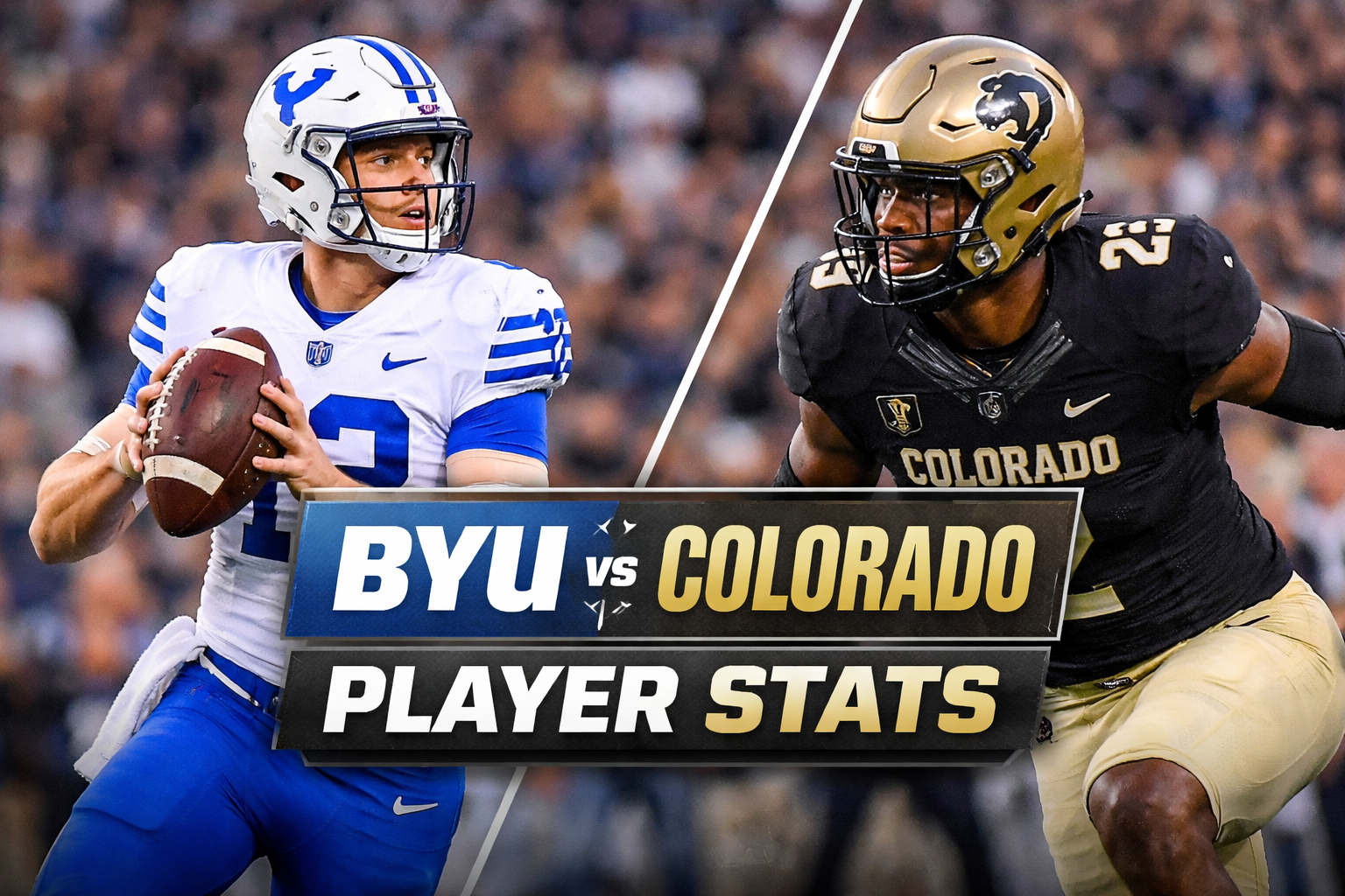 BYU Football vs Colorado Buffaloes Football Match Player Stats