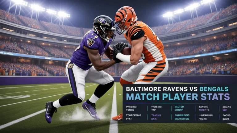 Baltimore Ravens vs Bengals Match Player Stats