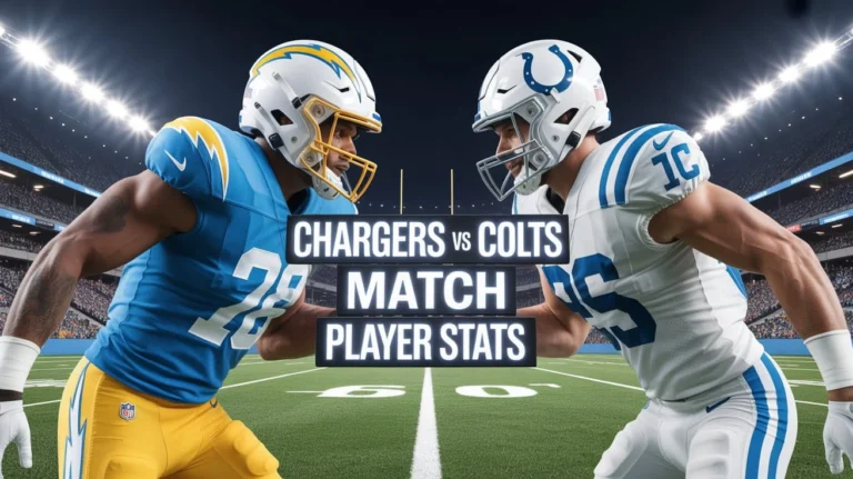 Chargers vs Colts Match Player Stats