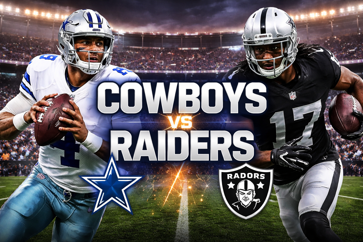 Dallas Cowboys vs Las Vegas Raiders Stats Guide