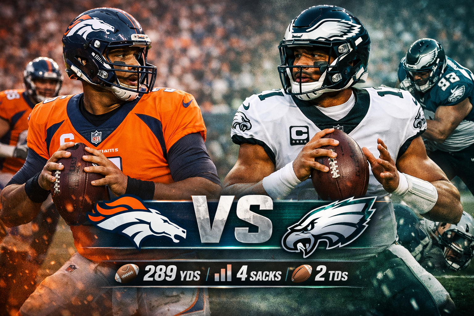 Denver Broncos vs Eagles Player Stats