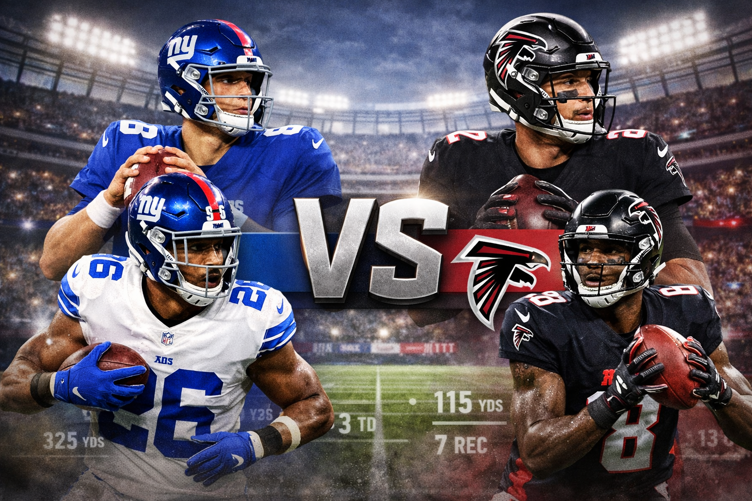 New York Giants vs Atlanta Falcons Match Player Stats