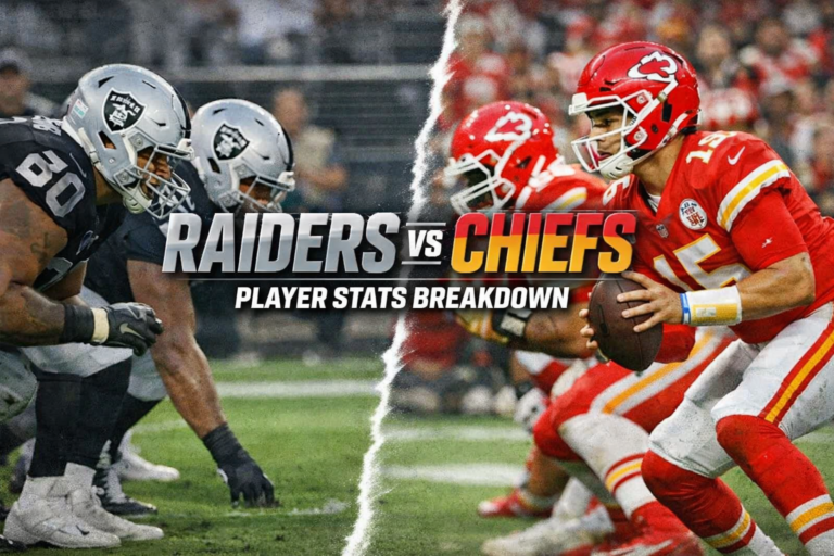 Raiders vs Chiefs Match Player Stats Breakdown